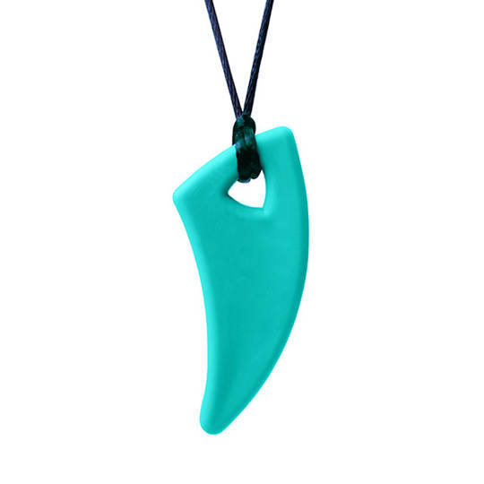  Saber Tooth Chewelry Necklace -Teal Medium